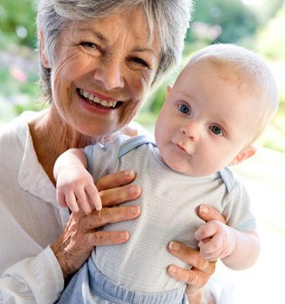 grandma with her grandson